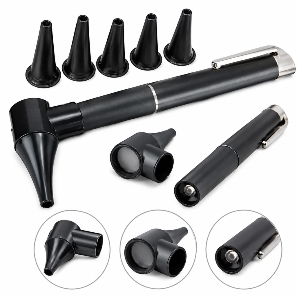 Mini Diagnostic Otoscope Kit 5 Speculas Magnifying Lens Led Light Flashlight Diagnostic Instrument Nurse Student Doctors