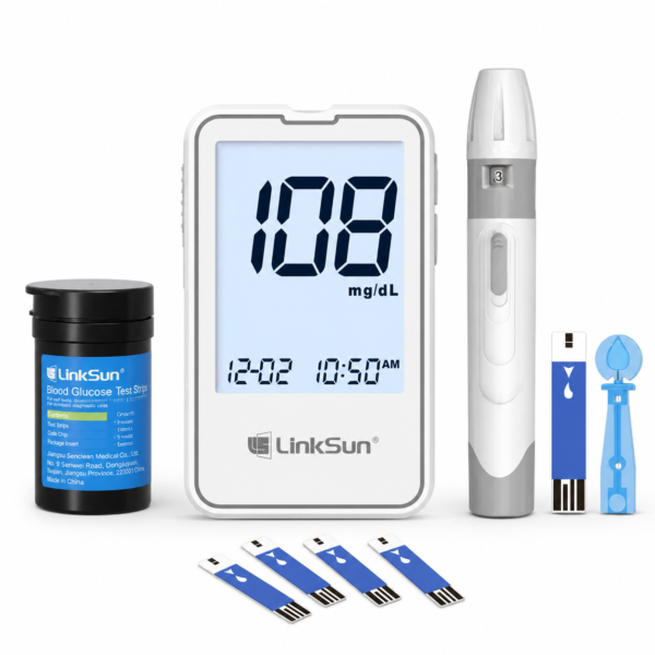 LinkSun G-425-1/-2/-3 Glucosemeter Monitor Complete Kit 10/50/100pcs Test Strips Blood Sugar Tester Diabetes Blood Glucose Meter